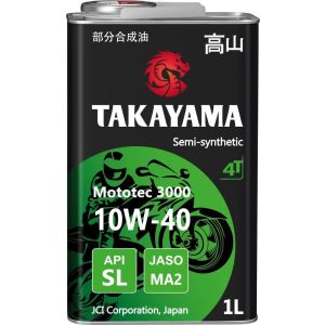 Моторное масло Takayama Mototec 3000 4T 10W40 SL JASO MA-2 1л жесть 605571
