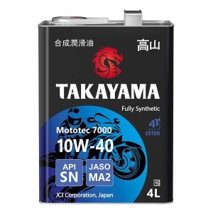 Моторное масло Takayama Mototec 7000 4T 10W40 SN JASO MA-2 4л жесть 605581