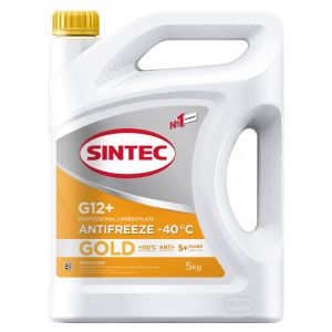 Охлаждающая жидкость *Sintec Gold антифриз G12+ желтый -40 5кг 990558/800526