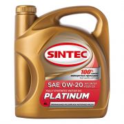 Моторное масло 322762 SINTEC Платинум 0W20 API SP/CF ACEA C5 4л