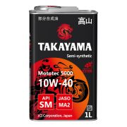 Моторное масло Takayama Mototec 5000 4T 10W40 SM JASO MA-2 1л жесть 605573