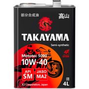 Моторное масло 605580 Takayama Mototec 5000 4T 10W40 SM JASO MA-2 4л жесть