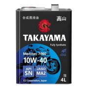 Моторное масло 605581 Takayama Mototec 7000 4T 10W40 SN JASO MA-2 4л жесть