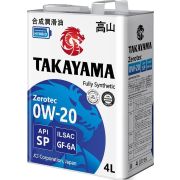 Моторное масло Takayama Zerotec 0W20 ILSAC GF-6A SP 4л жесть 605599/605141